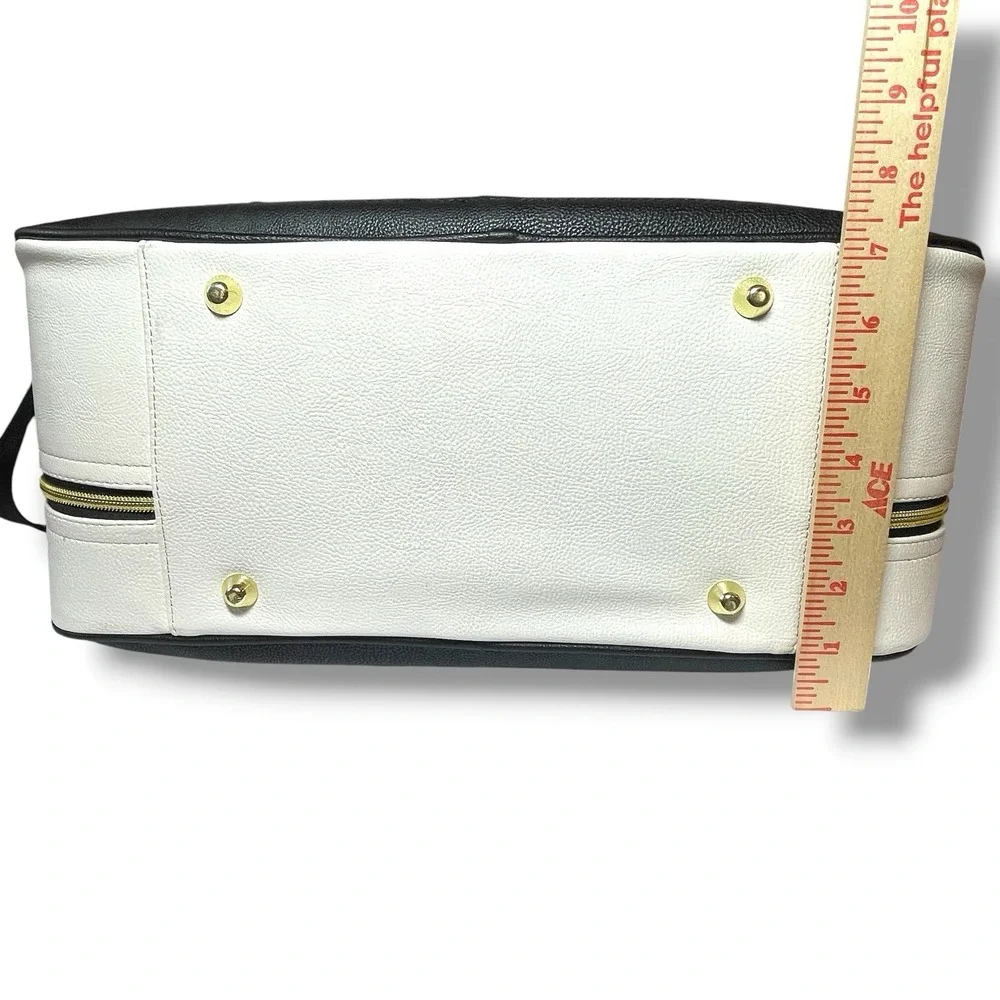 Betsey Johnson Floral Stripe Rotary Phone Satchel Travel Train Case Weekender
